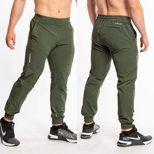 Virus Men’s Triwire Jogger Pants Pull On Training Gym Activewear in Green XL
